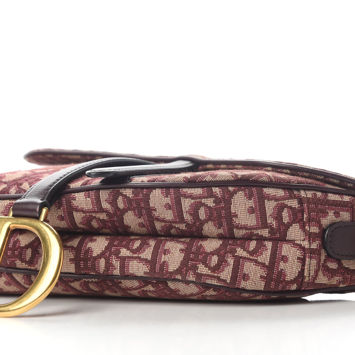 Christian Dior Oblique Saddle Bag Burgundy 6 of 10