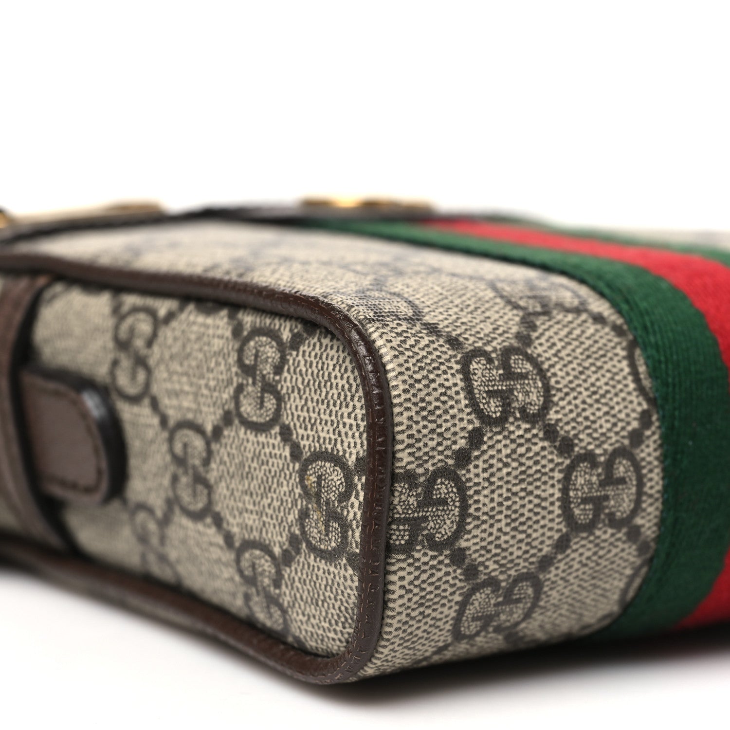 Gucci GG Supreme Monogram Web Mini Ophidia Messenger Brown 9 of 10