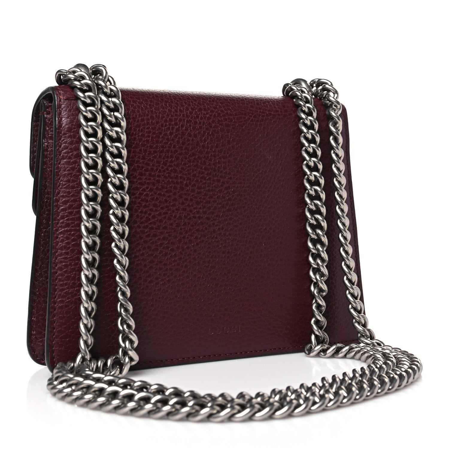 Gucci Dollar Calfskin Crystal Mini Dionysus Shoulder Bag Vintage Bordeaux 3 of 9