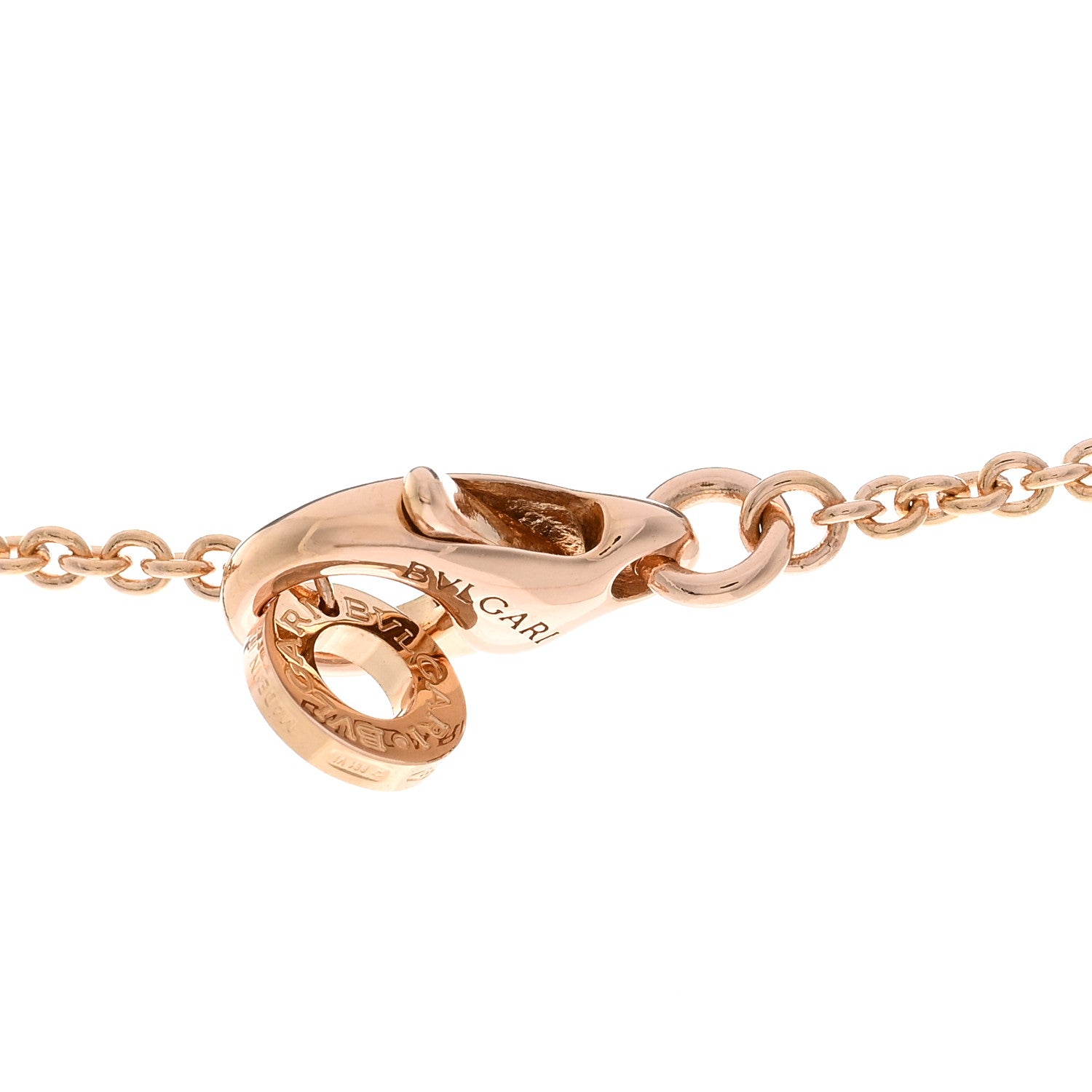 Bulgari 18K Rose Gold White Ceramic B.Zero1 Pendant Necklace 4 of 4