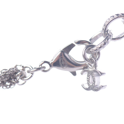 Chanel Pearl Bead CC Long Necklace Silver Grey 5 of 7