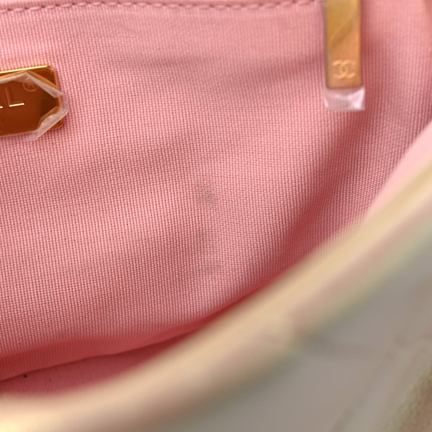 Iridescent Lambskin Quilted Medium Chanel 19 Flap Pink