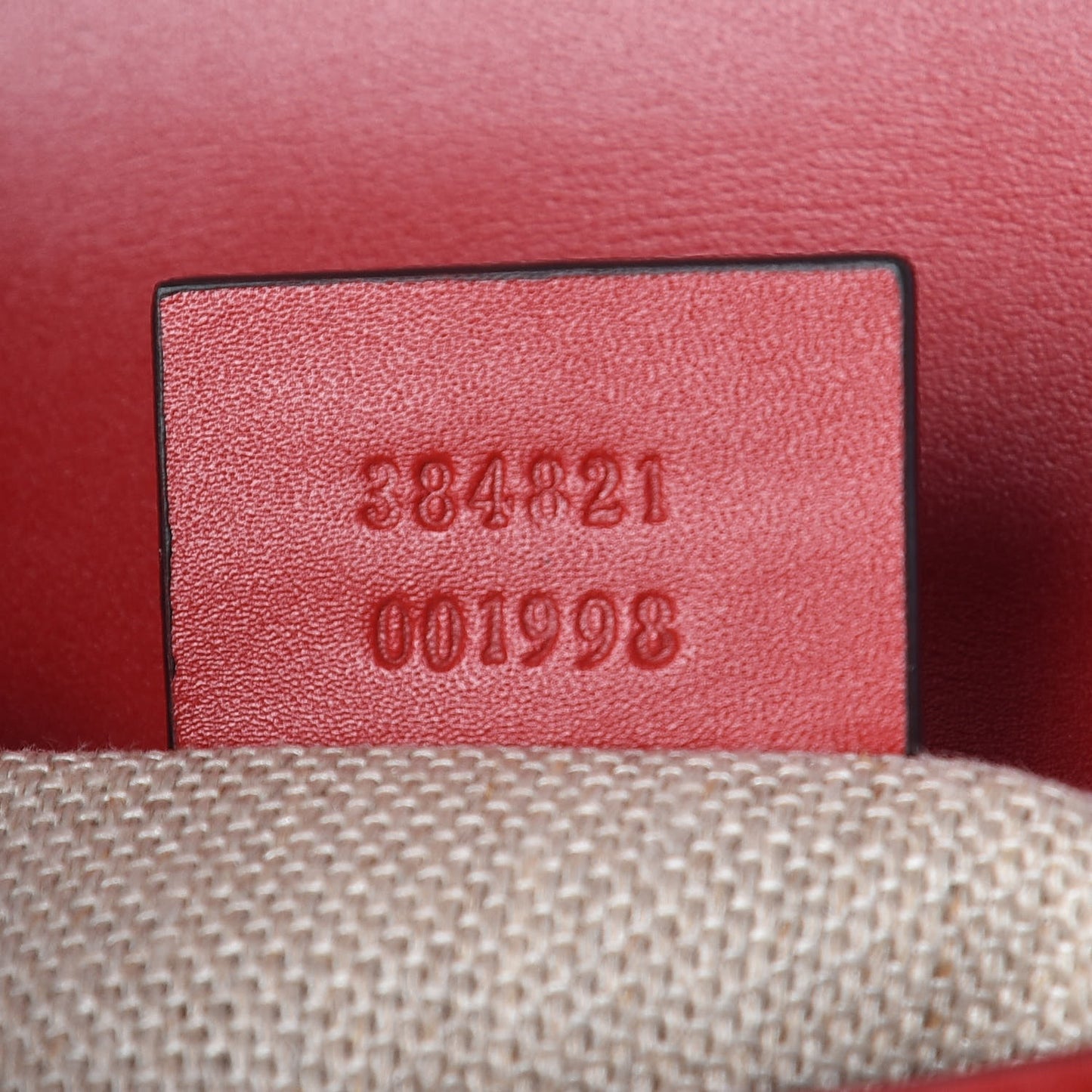 Monogram Ruinart Calfskin Small Lady Web Shoulder Bag Beige Ebony Hibiscus Red