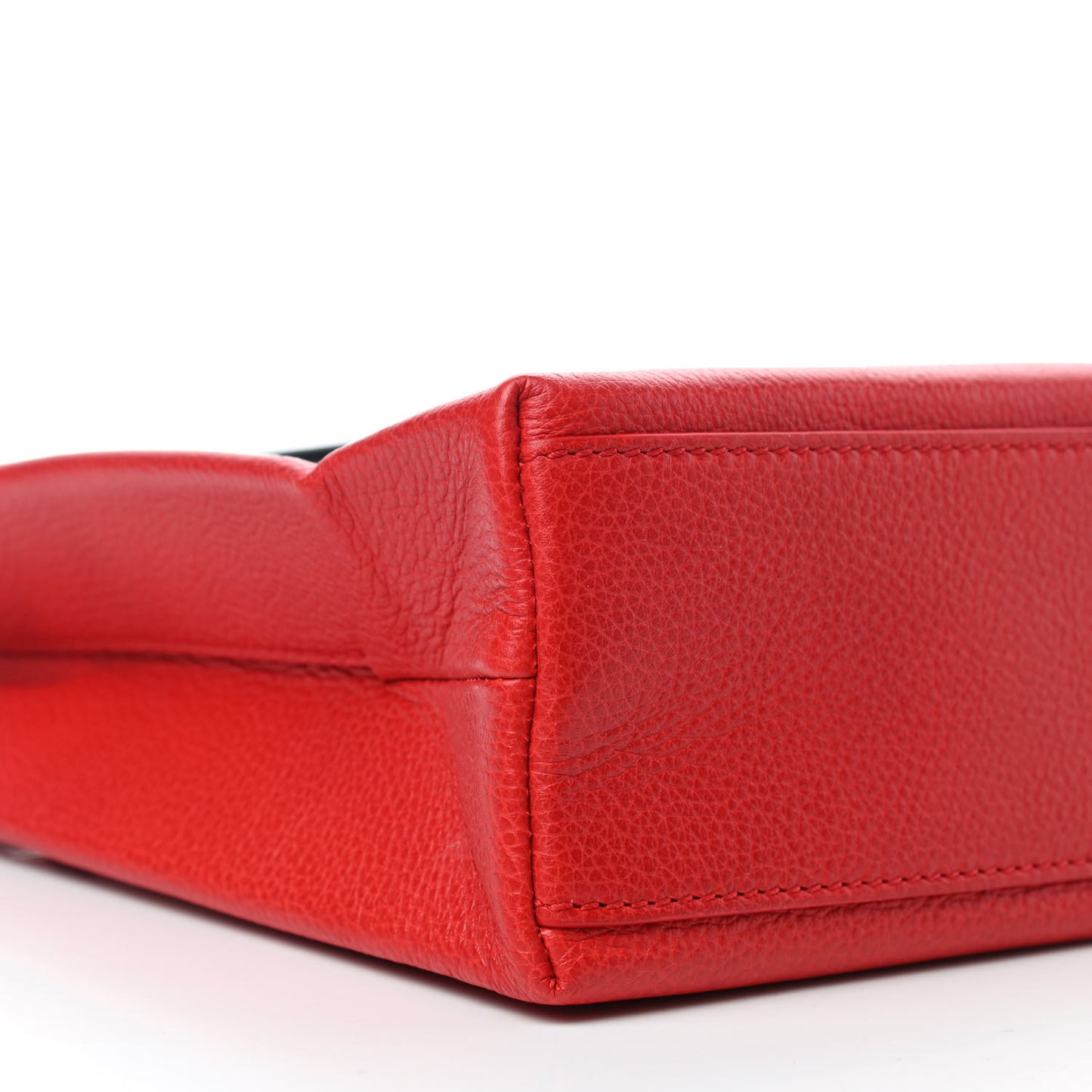 Calfskin Logo XXS Shopping Tote Red