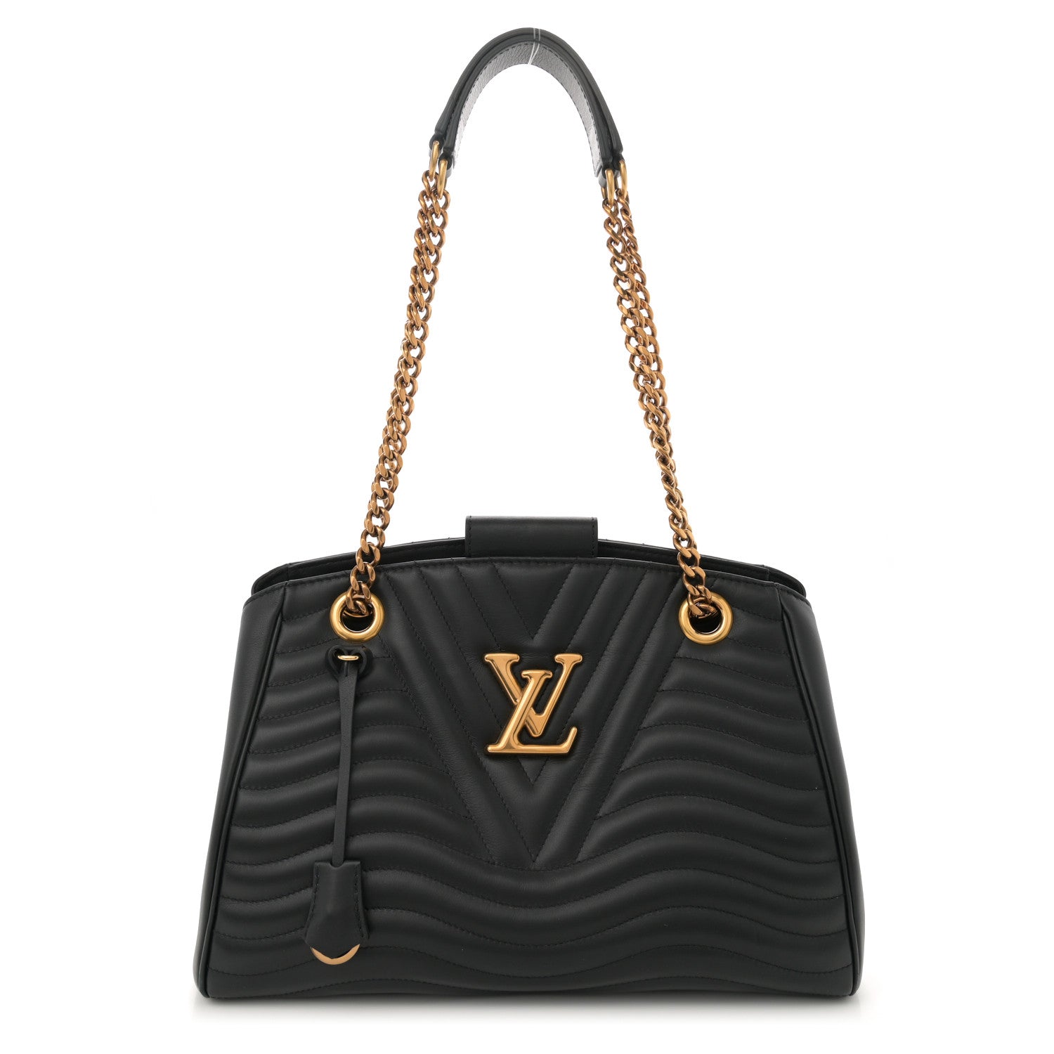 Louis Vuitton Calfskin New Wave Chain Tote Black 1 of 11