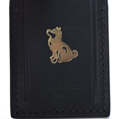 Louis Vuitton Calfskin Luggage Tag Black 3 of 3