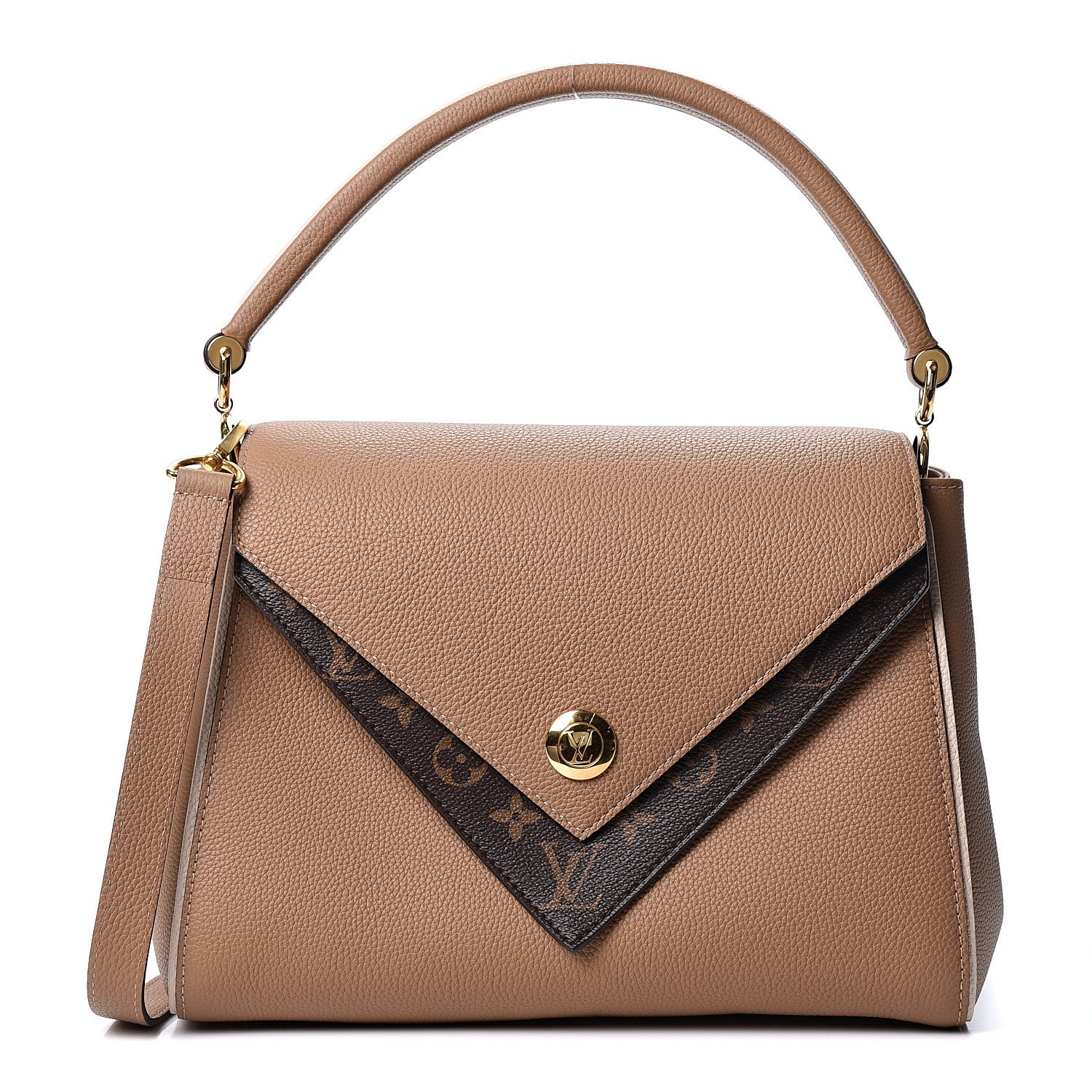Louis Vuitton Grained Calfskin Monogram Double V Sesame 1 of 10