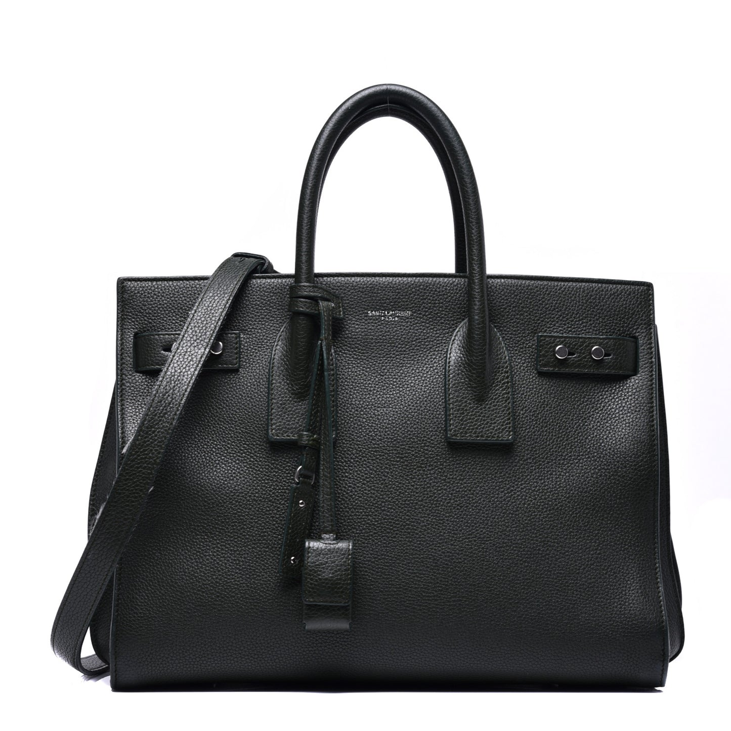 Grained Calfskin Small Supple Sac De Jour Dark Vert