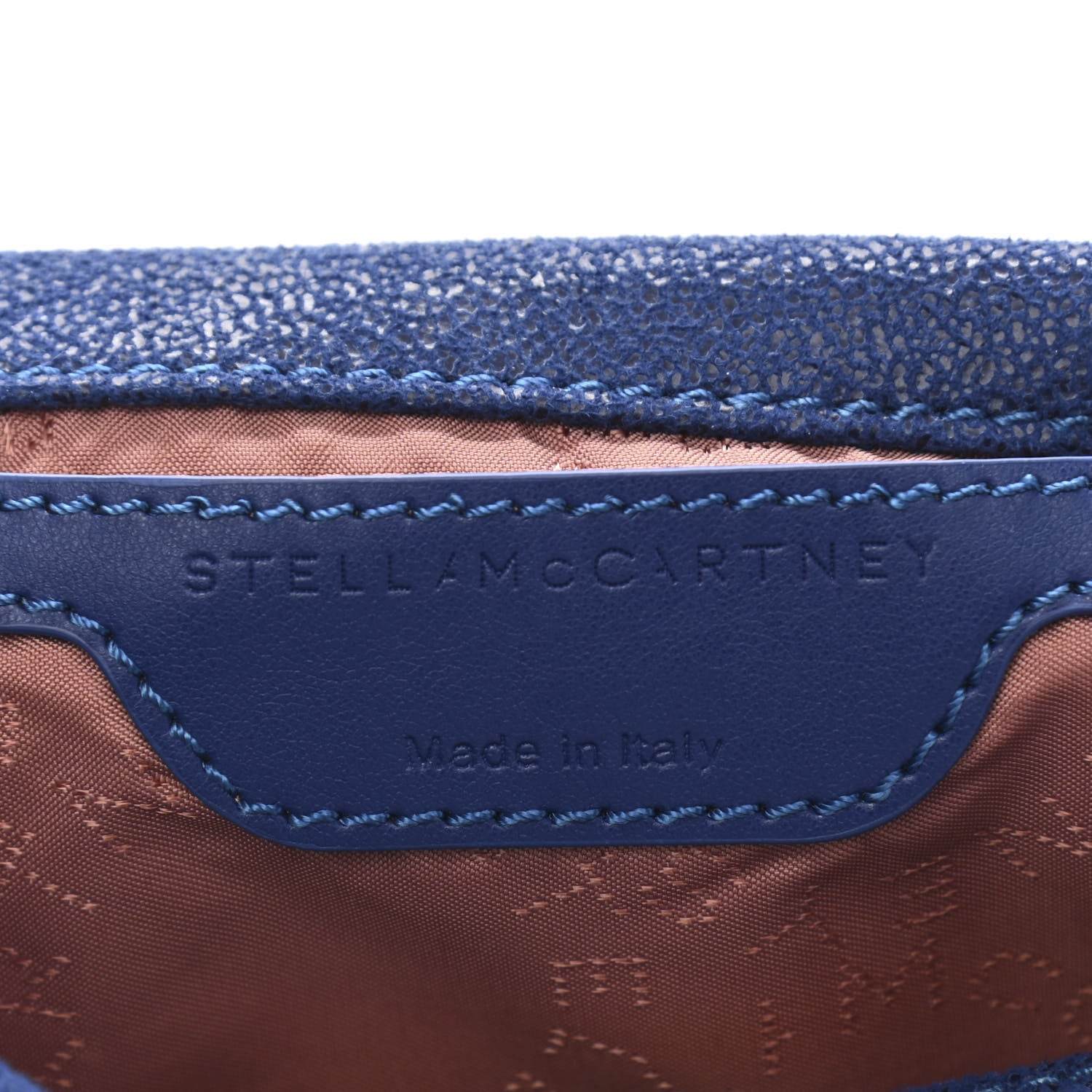 Stella McCartney Shaggy Deer Mini Falabella Fold Over Tote Blue 6 of 10