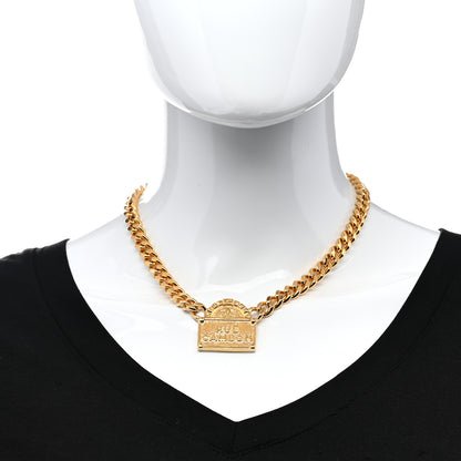 Chanel Metal Chain Link CC Rue Cambon Choker Necklace Gold 2 of 5