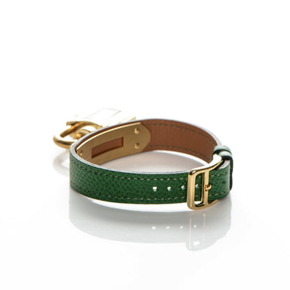 Hermes Stainless Steel Courchevel 20mm Kelly Cadena Quartz Watch Vert Clair 3 of 8