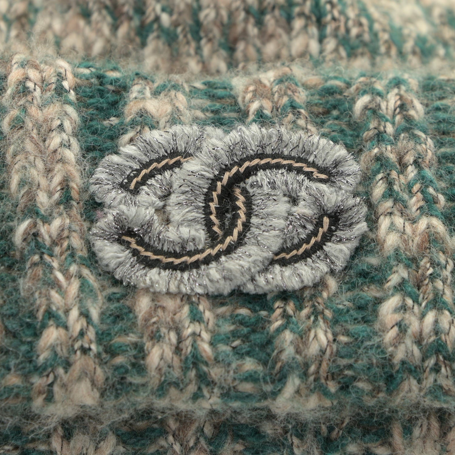 Chanel Cashmere CC Beanie Hat Blue 6 of 7