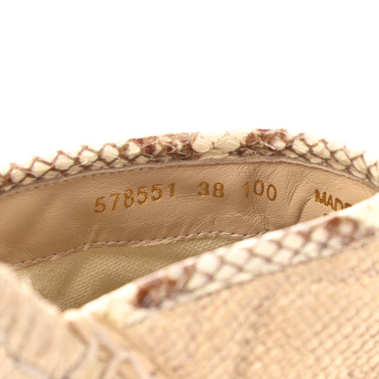 Gucci Straw Elaphe Matelasse GG Marmont Espadrille Slippers 38 Natural Cream Brown 8 of 10