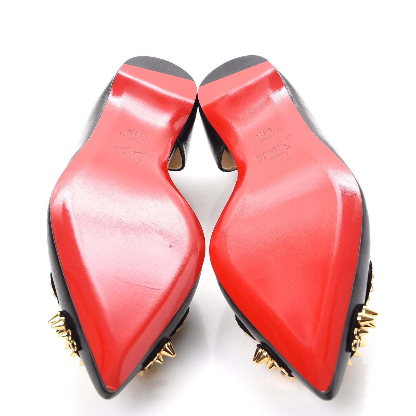 Nappa Farfaclou Spike Flats 39.5 Black
