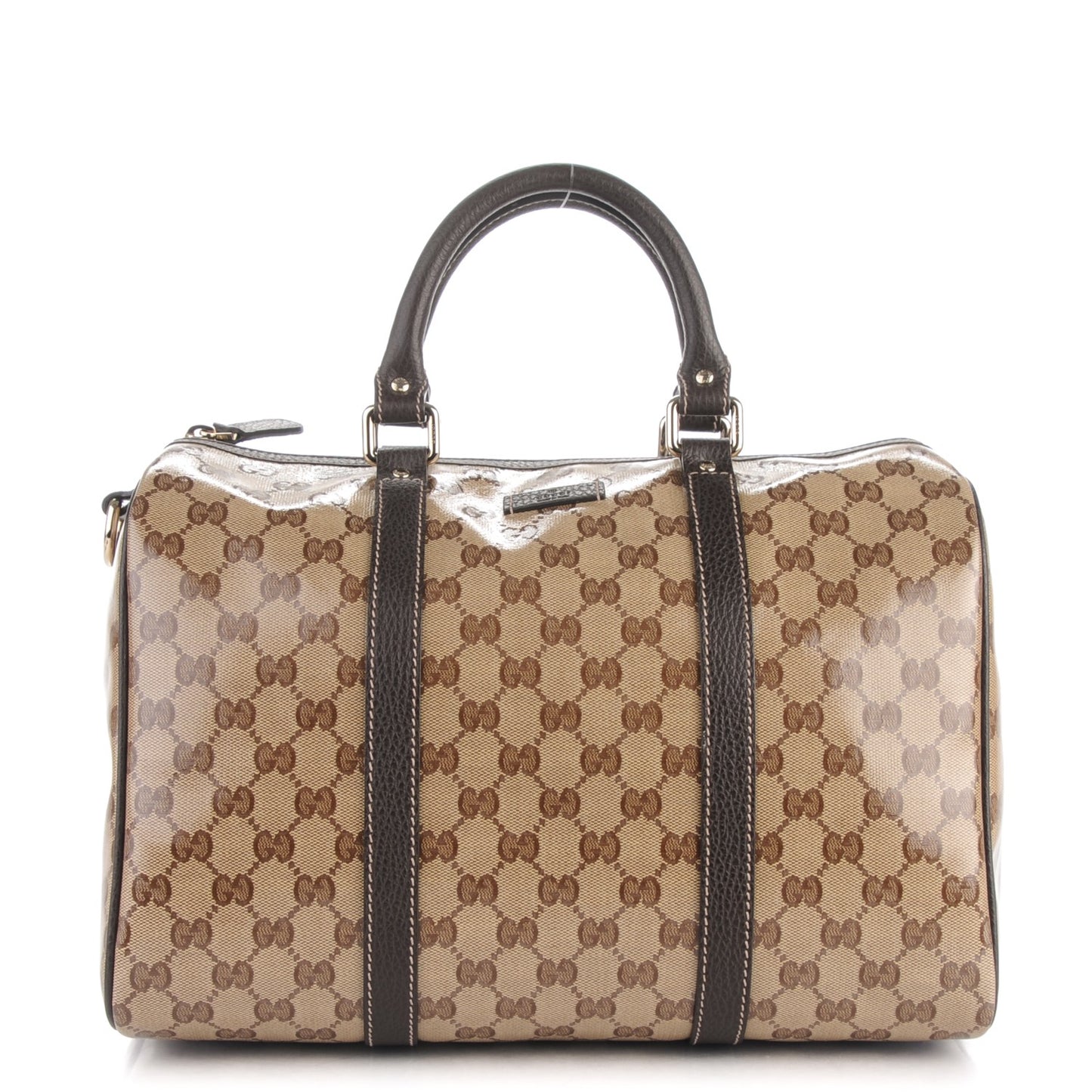 Crystal Monogram Medium Joy Boston Dark Brown