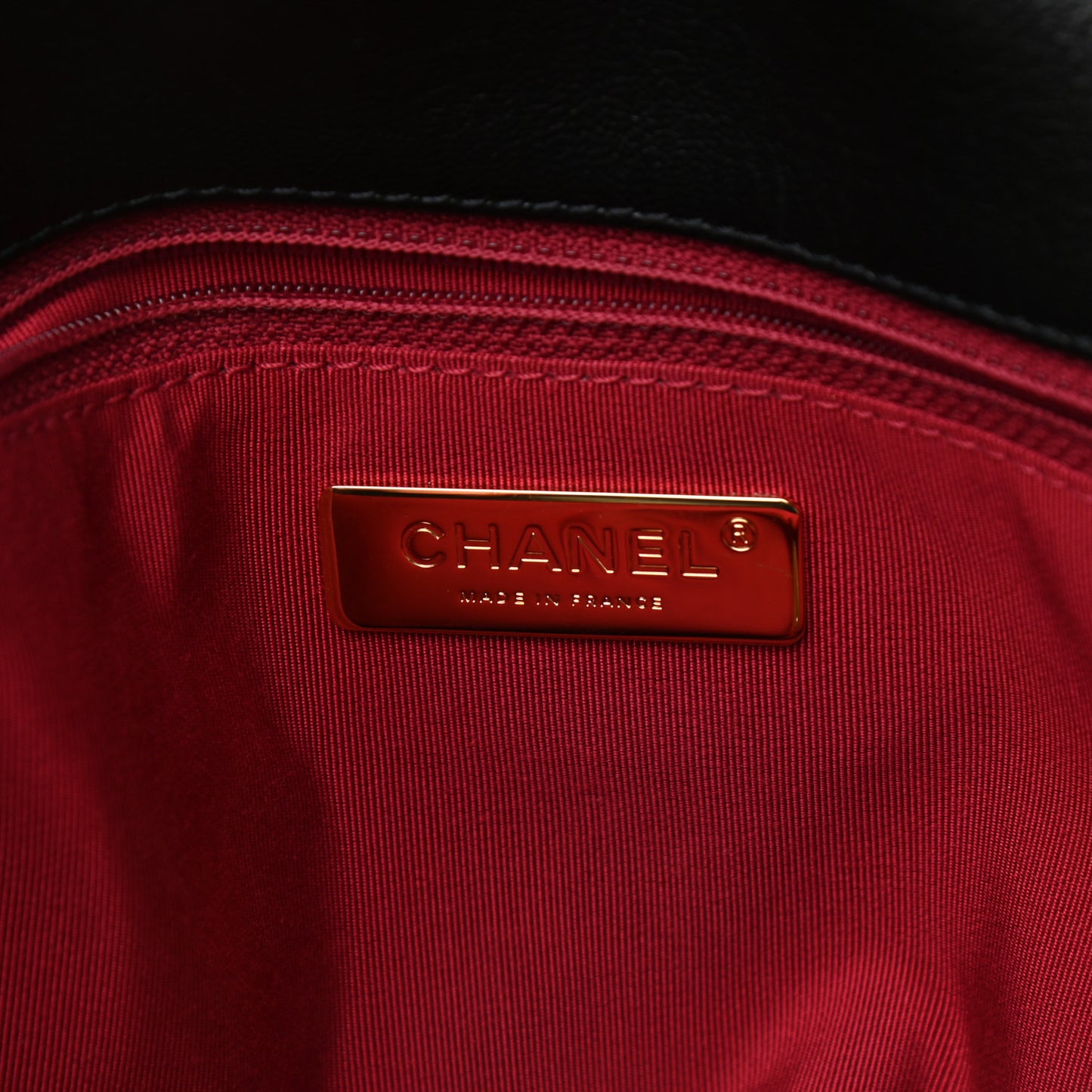 Lambskin Quilted Large Chanel 19 Flap Black