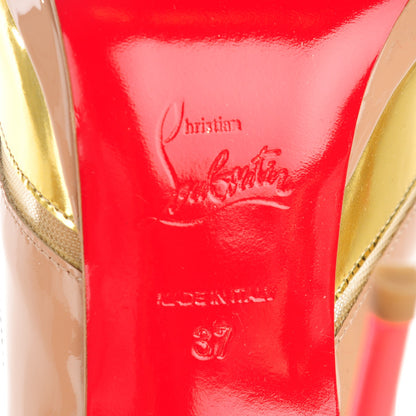 Christian Louboutin Patent Fluo Specchio Astrogirl 120 Pumps 37 Nude 7 of 7