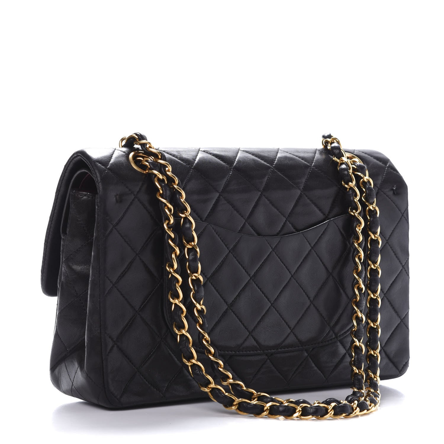 Chanel Lambskin Quilted Medium Double Flap Black 2 of 11