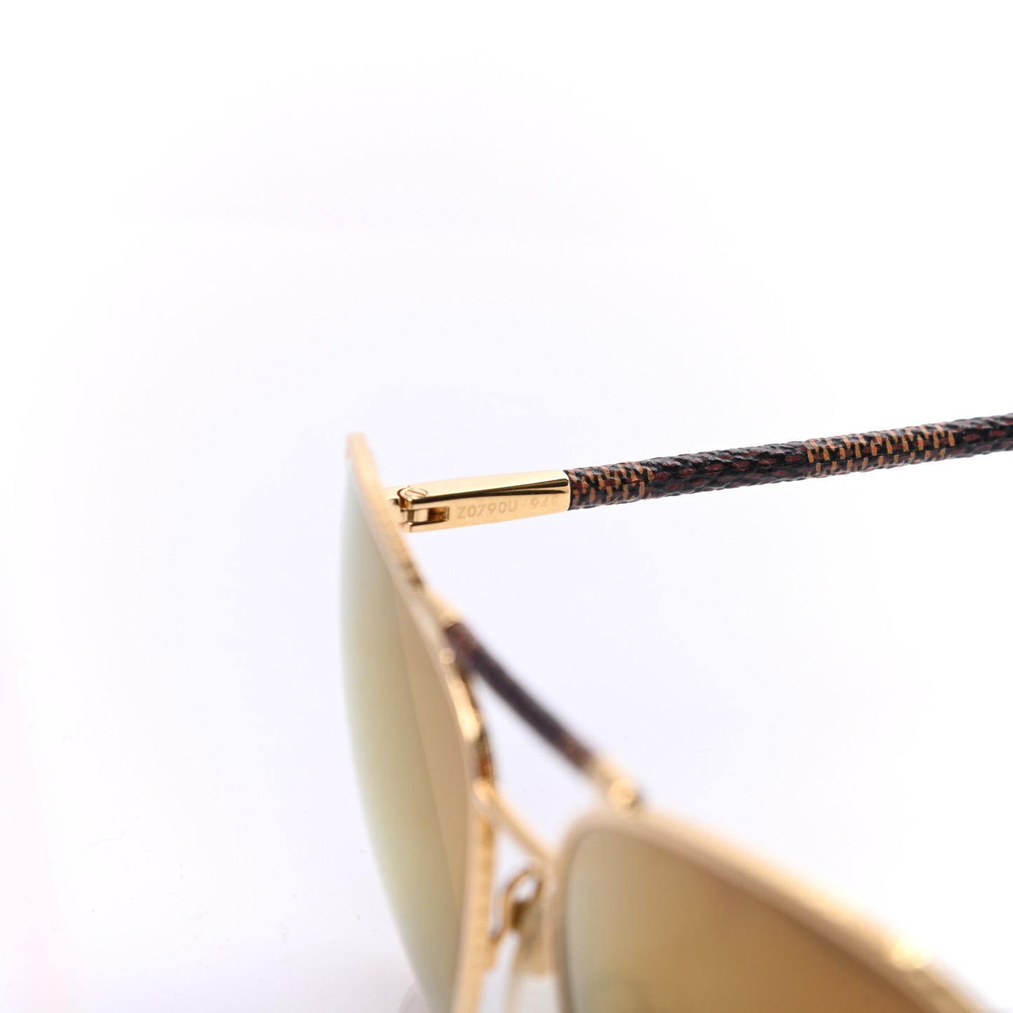 Damier Ebene Conspiration Pilote Aviator Sunglasses Z0790U Gold