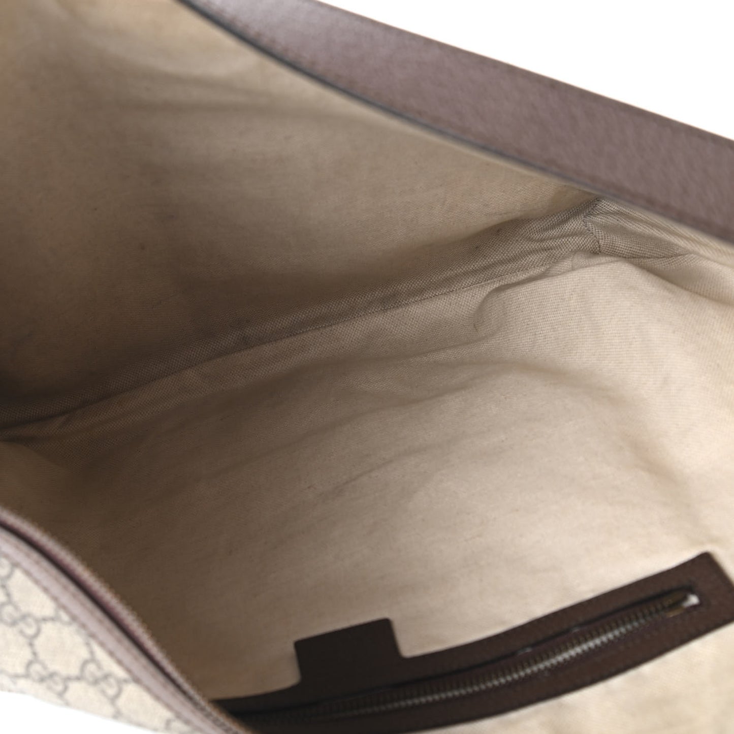 GG Supreme Monogram Web Ophidia Half Moon Hobo Brown