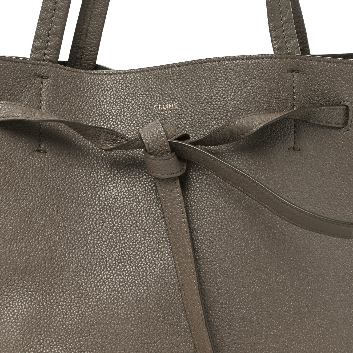 Celine Soft Grained Calfskin Small Belt Cabas Phantom Taupe 8 of 10