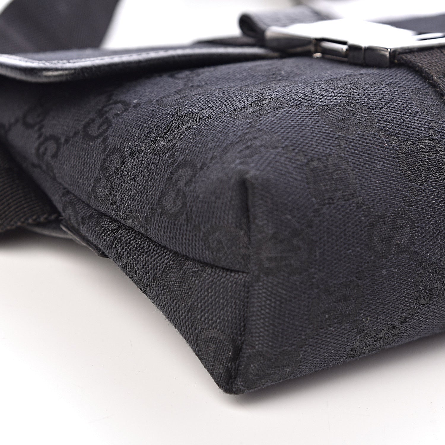 Gucci GG Monogram Web Buckle Belt Bag Black 9 of 12