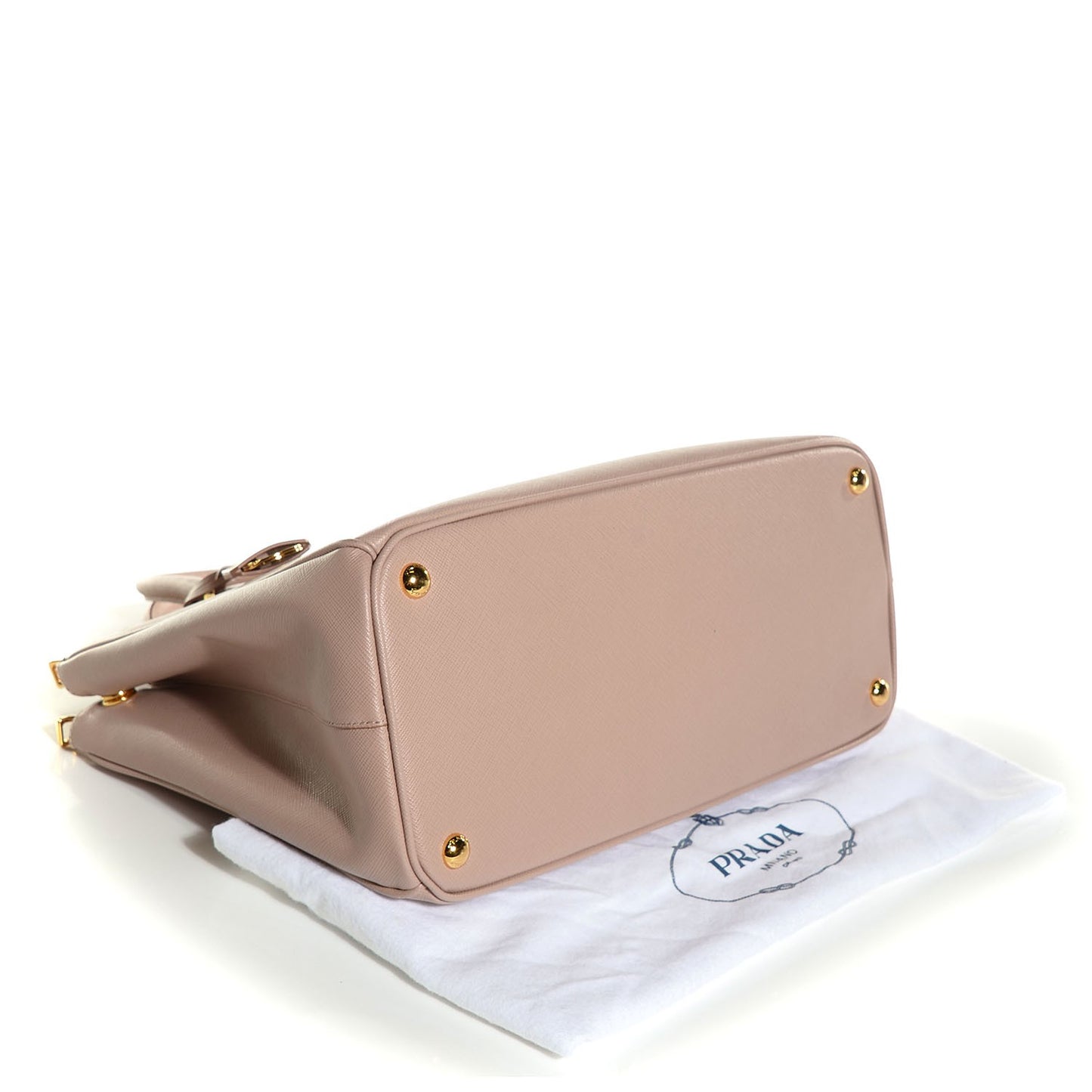 Saffiano Lux Medium Double Zip Tote Cammeo