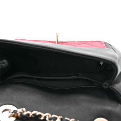 Chanel Lambskin Quilted Mini Graphic Flap Bag Red Black 6 of 9