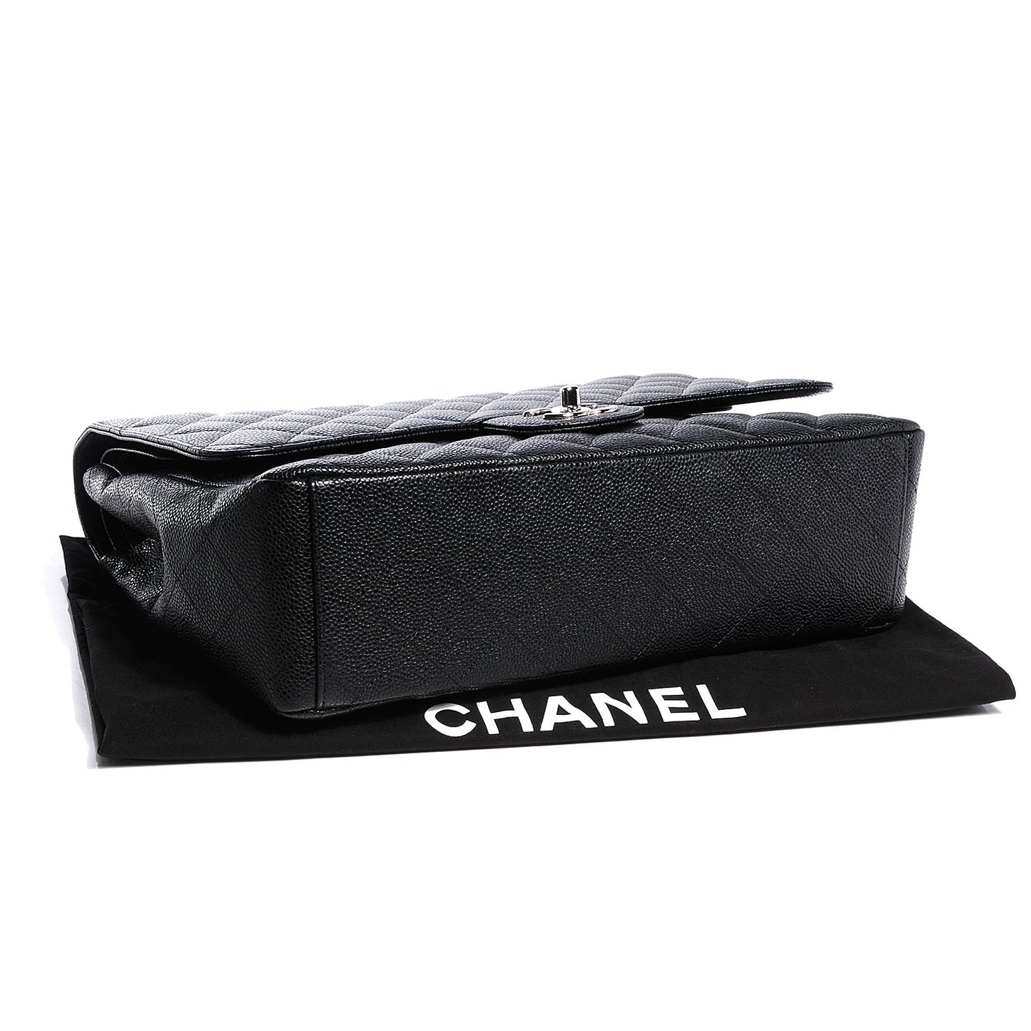 Caviar Quilted Maxi Double Flap Black