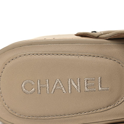 Chanel Calfskin CC Turn Lock Clogs 40 Beige 9 of 10