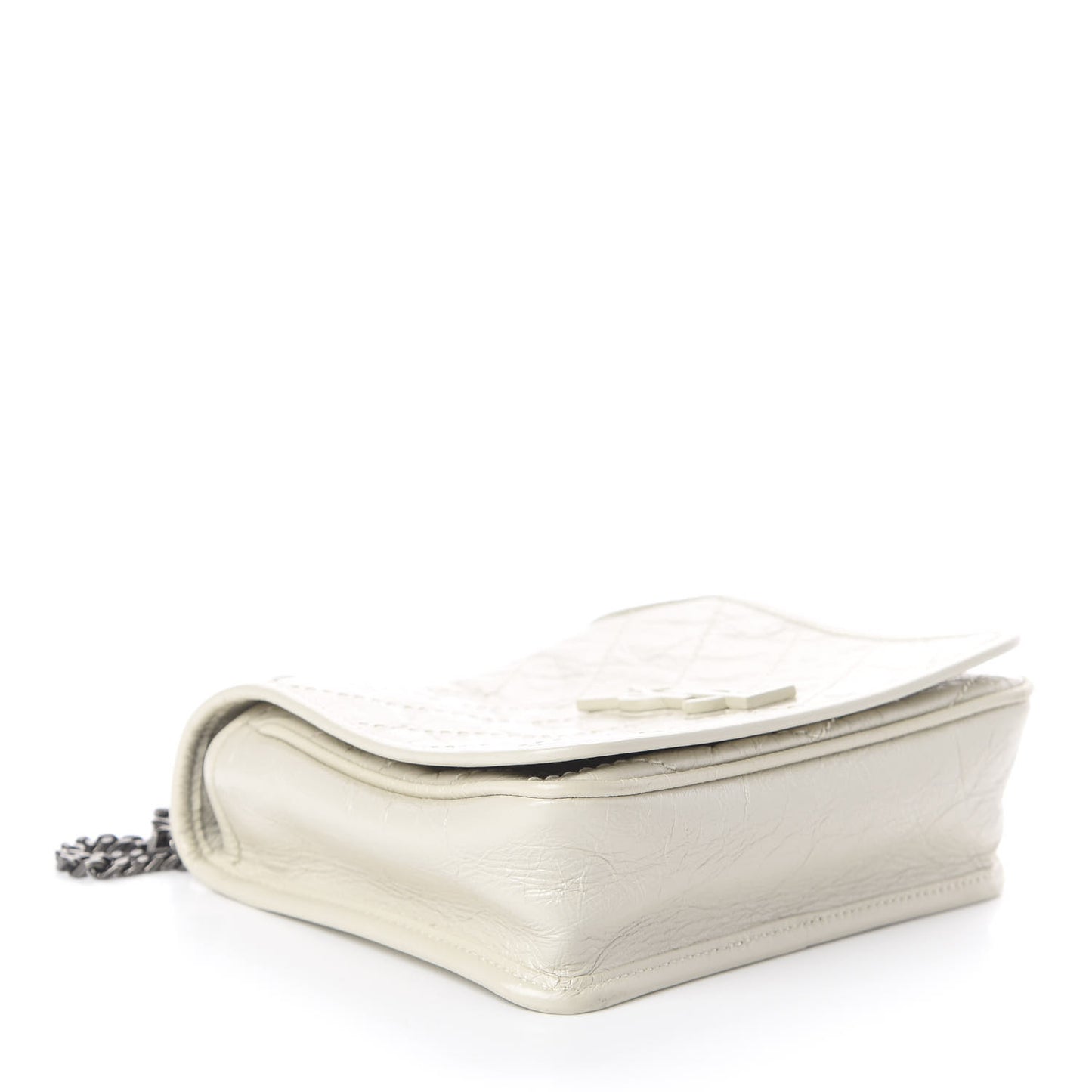 Crinkled Calfskin Matelasse Monogram Niki Chain Wallet Crema Soft