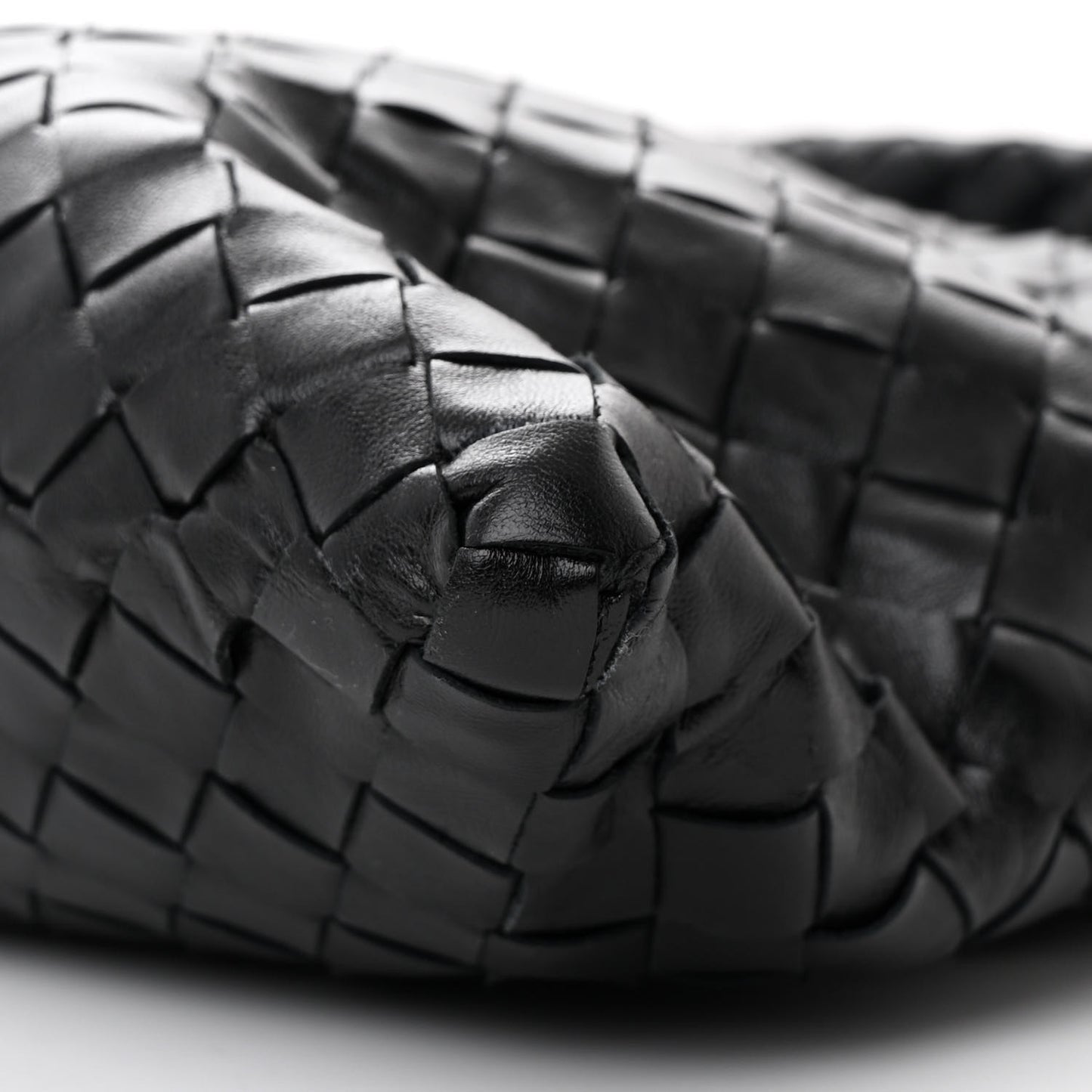 Calfskin Intrecciato Small Hop Black