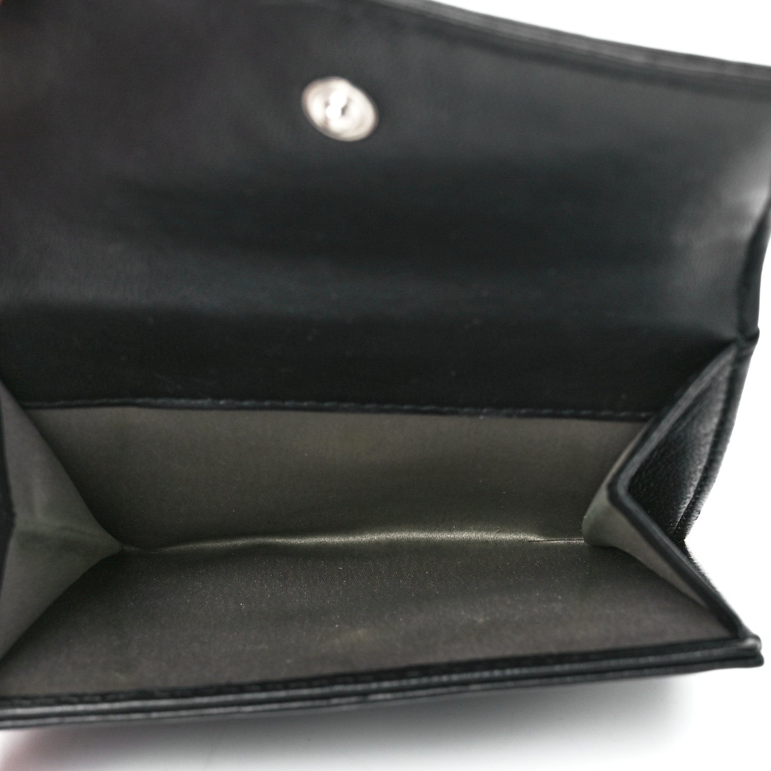 Chanel Lambskin Camellia Embossed Small Double Wallet Black 6 of 17
