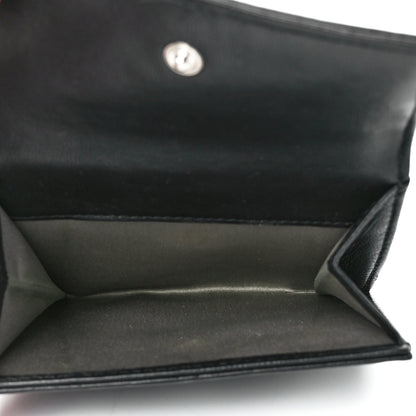 Chanel Lambskin Camellia Embossed Small Double Wallet Black 6 of 17