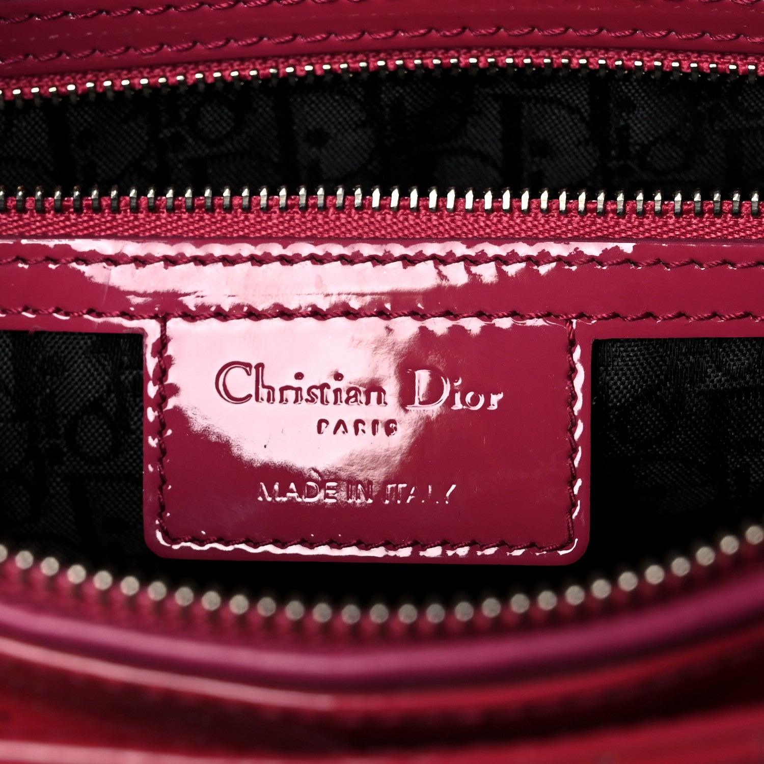 Christian Dior Patent Cannage Large Lady Dior Fuchsia 5 of 16