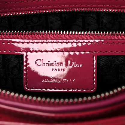 Christian Dior Patent Cannage Large Lady Dior Fuchsia 5 of 16