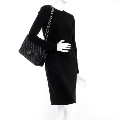 Chanel Caviar Quilted Jumbo Single Flap Black 3 of 10
