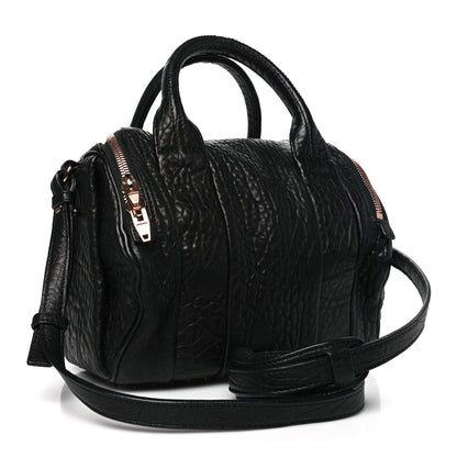 Alexander Wang Pebbled Lambskin Rockie Black Rose Gold Hardware 3 of 9