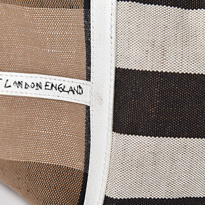 Burberry Coated Canvas Mega Check Sketchbook Large Reversible Doodle Tote White 26 of 27