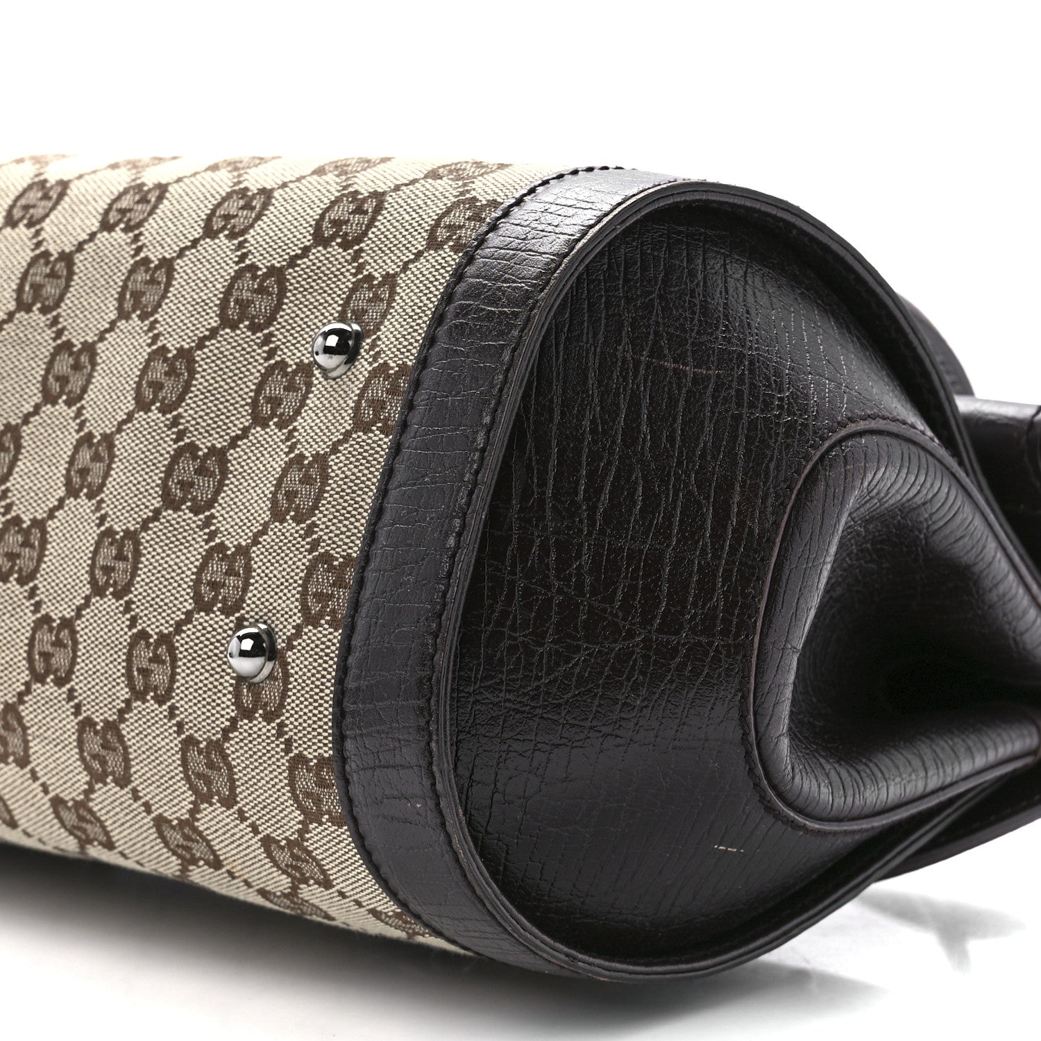 Gucci Monogram Bamboo Bullet Bag Dark Brown 11 of 12