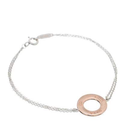 Tiffany Sterling Silver Rubedo 1837 Circle Chain Bracelet 1 of 4