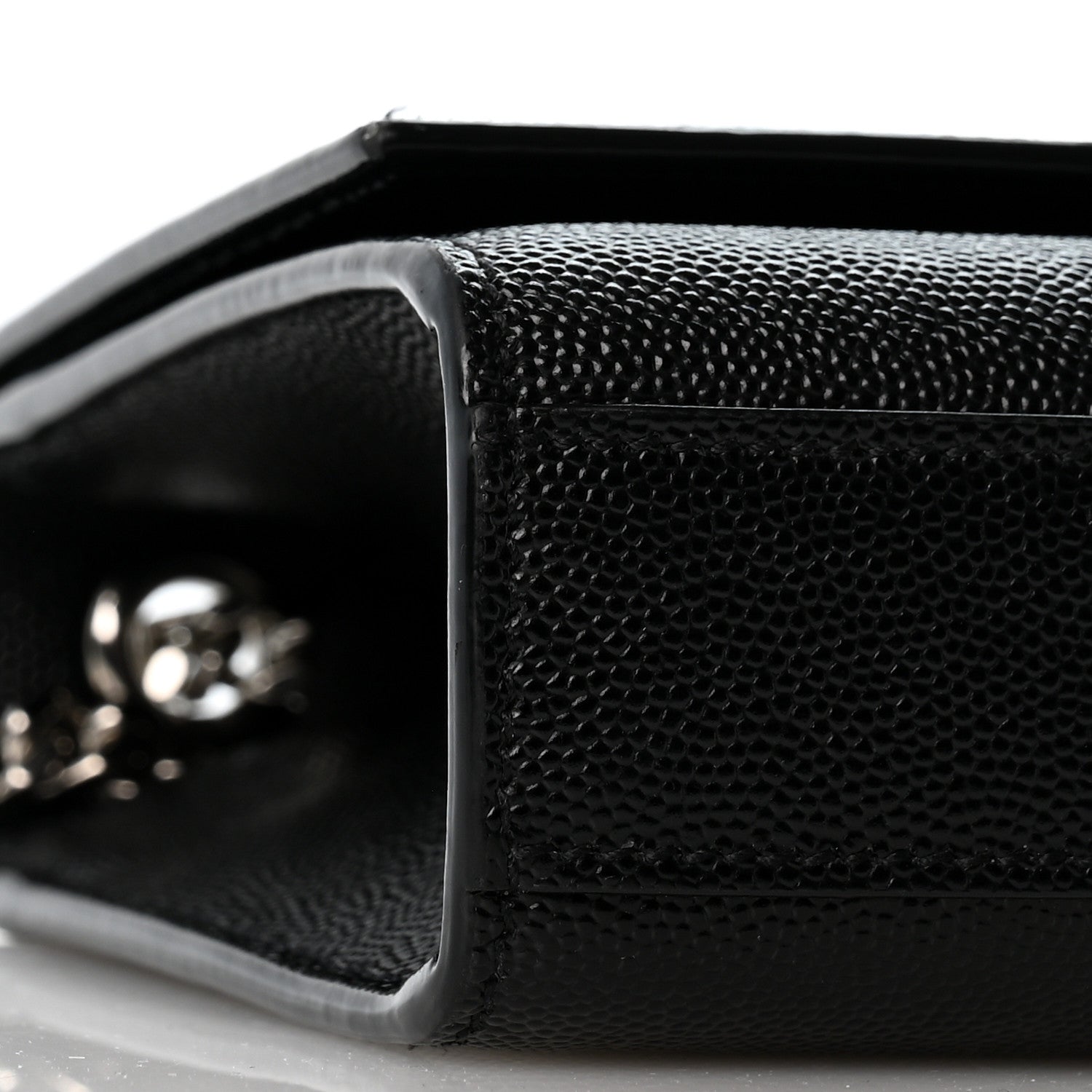 Saint Laurent Grain De Poudre Small Monogram Kate Satchel Black 8 of 11