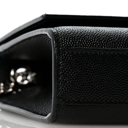 Saint Laurent Grain De Poudre Small Monogram Kate Satchel Black 8 of 11