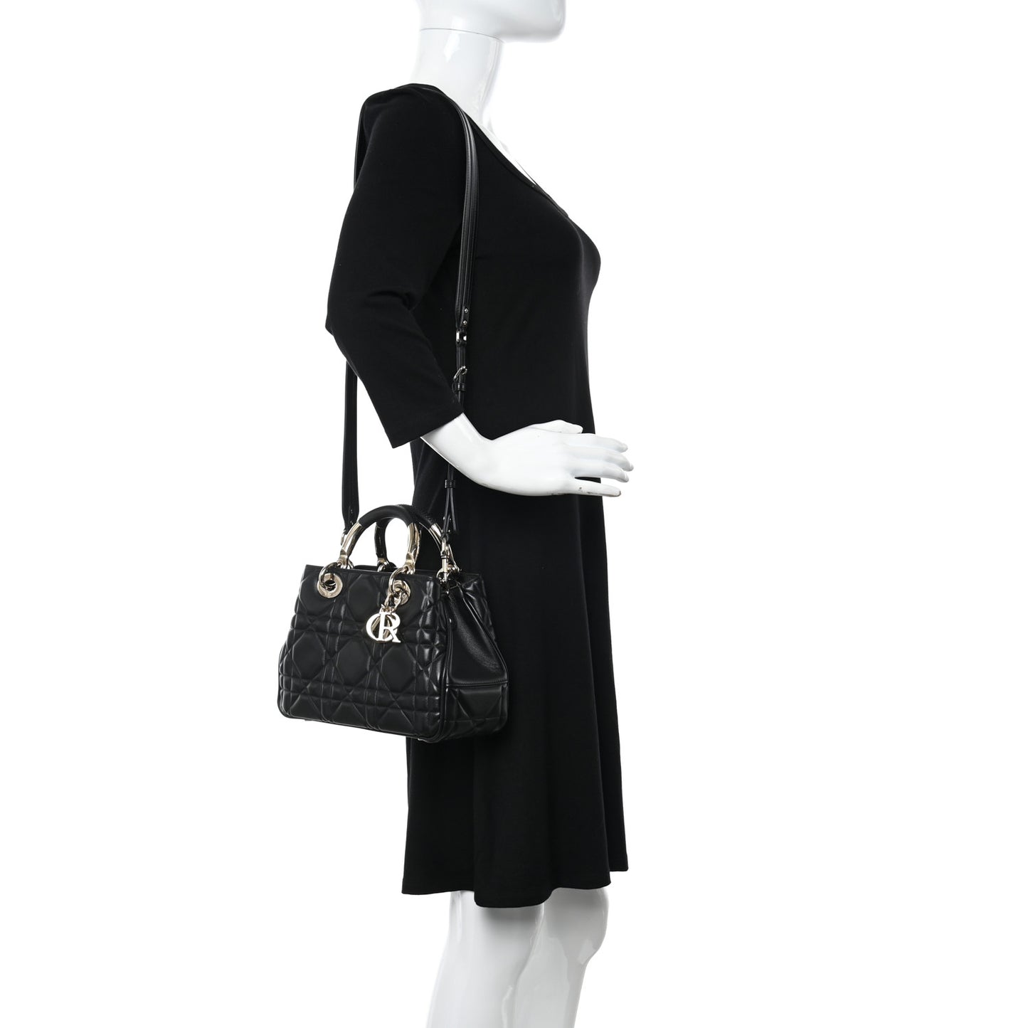 Calfskin Cannage Small The Lady 95.22 Black