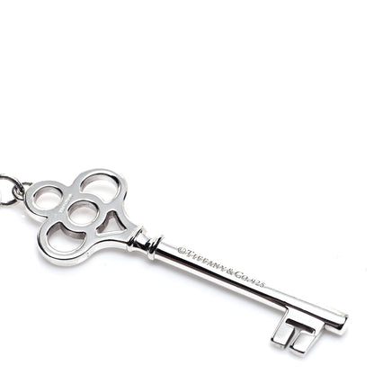 Tiffany Sterling Silver Large Crown Key Pendant Link Necklace 5 of 7