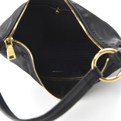 Prada Tessuto Nylon Nappa Hobo Black 5 of 9