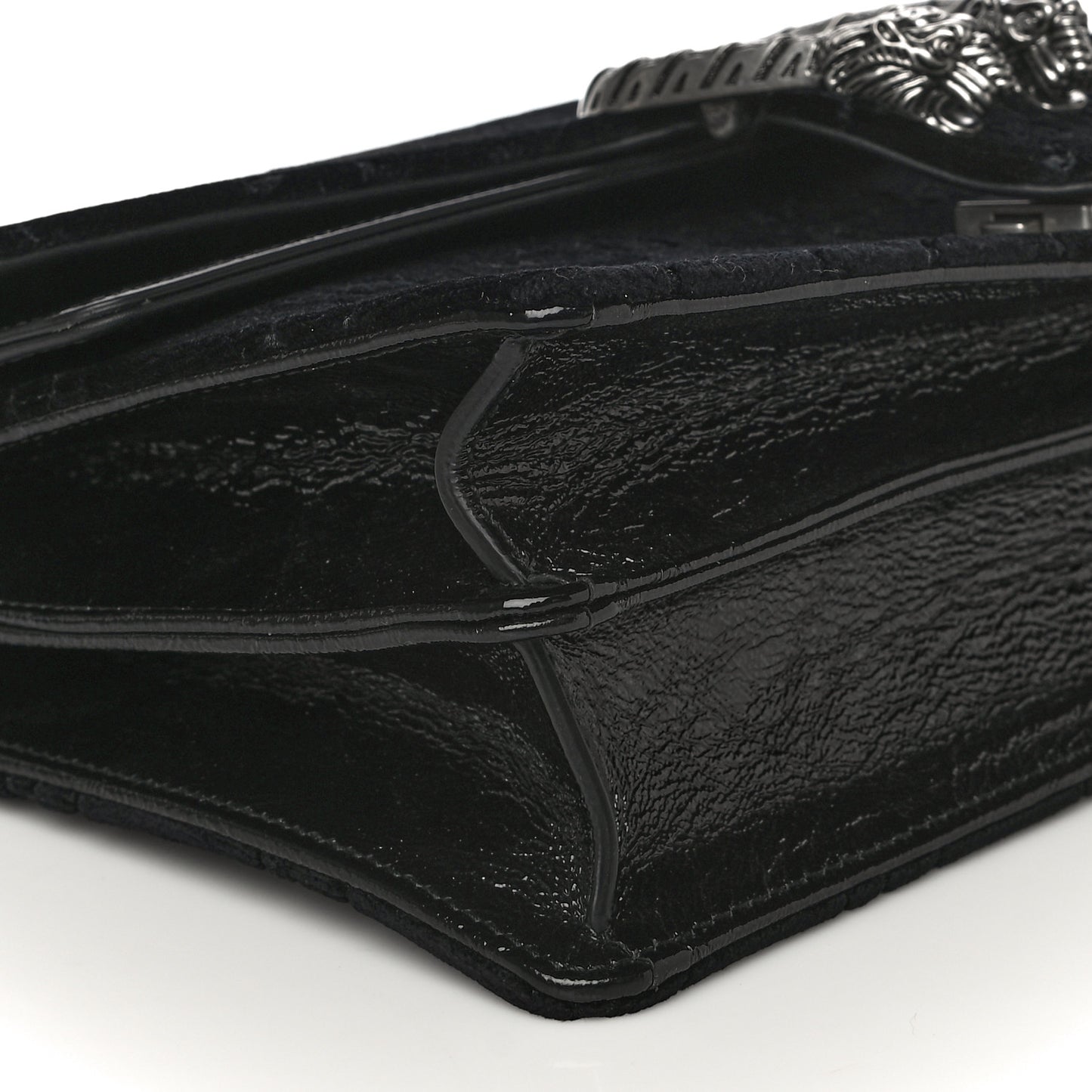 Velvet GG Monogram Small Dionysus Shoulder Bag Black