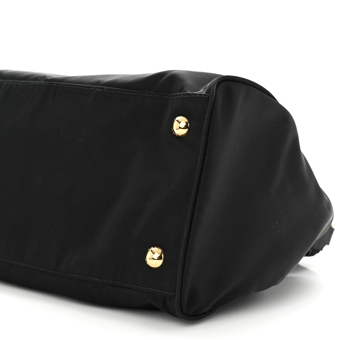 Tessuto Nylon Saffiano Shopping Tote Black