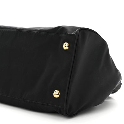 Prada Tessuto Nylon Saffiano Shopping Tote Black 9 of 9