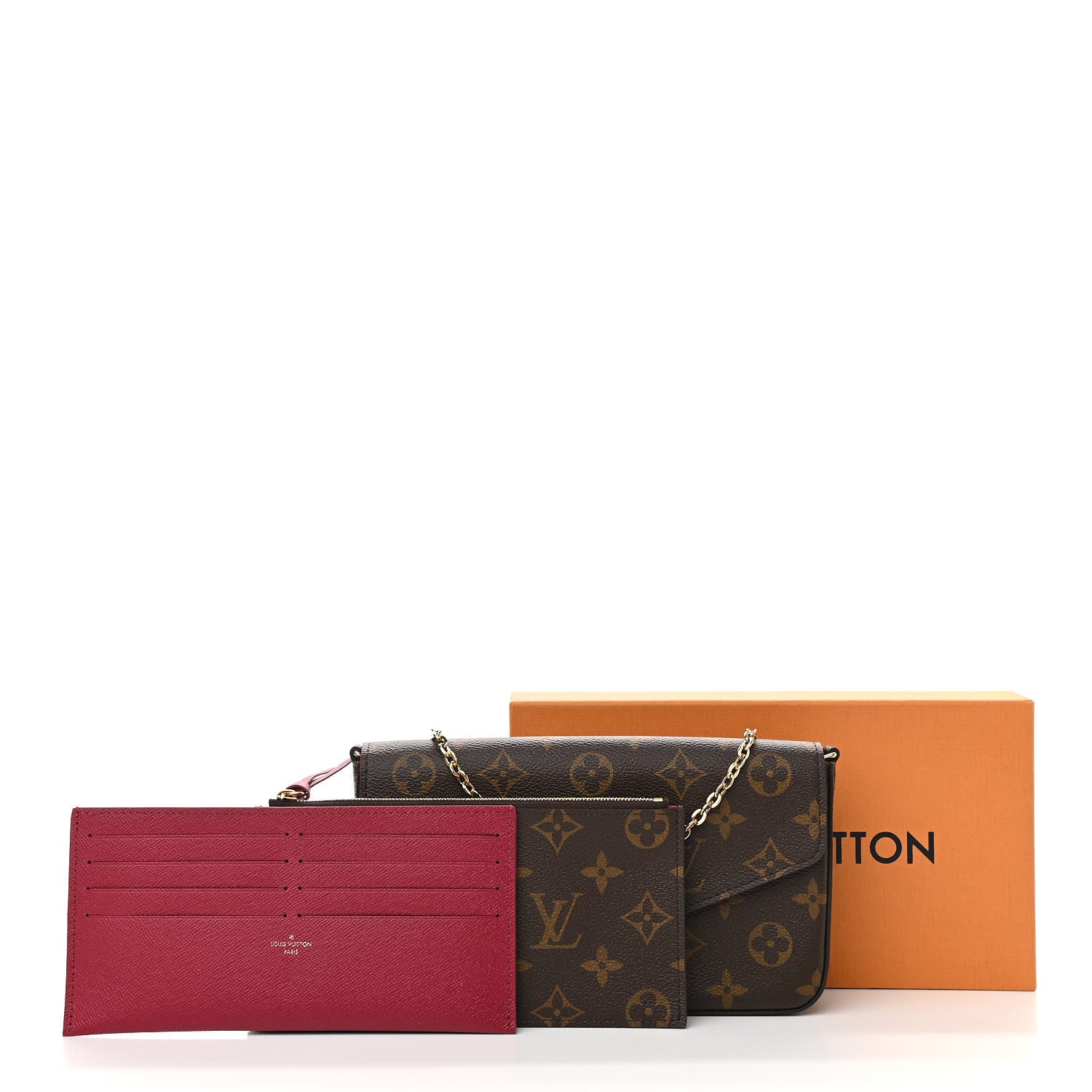Louis Vuitton Monogram Pochette Felicie Chain Wallet Fuchsia 11 of 11